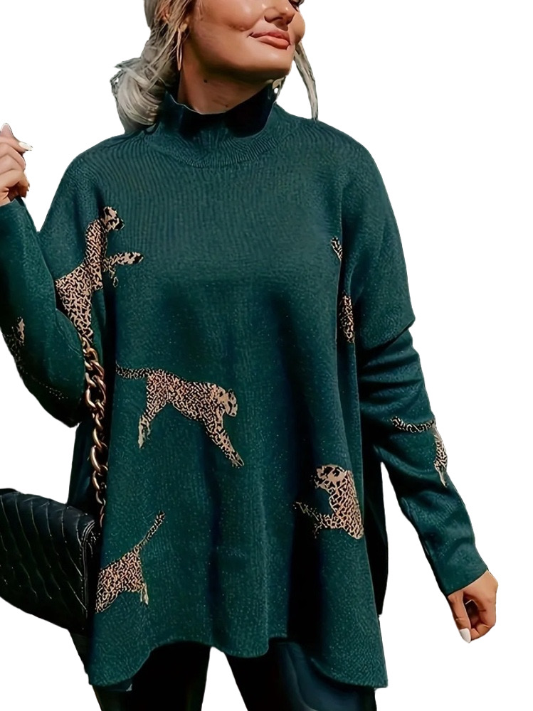 🐆 Chic & Wild! Oversized Leopard Print Sweater | Size XXL 🐆